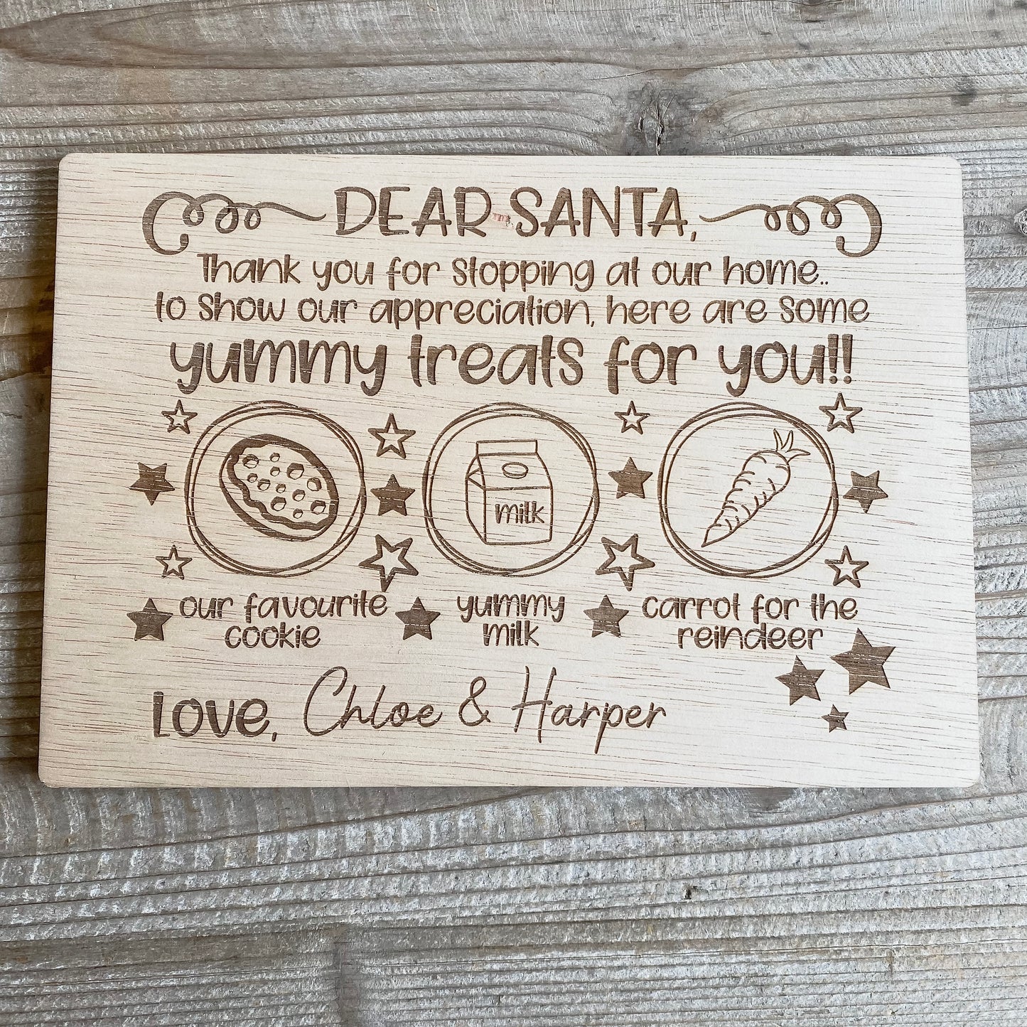 Christmas Eve,Santa Board,Xmas Plate,Christmas Decoration,Santa Treat Board,Reindeer Food,Father Christmasd