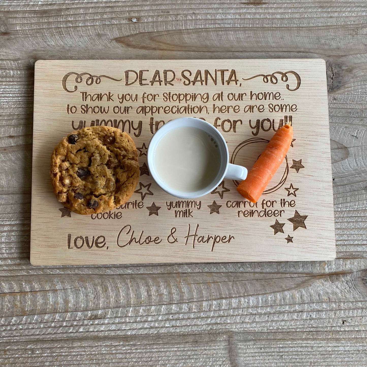 Santa Snack board,Wooden Christmas Ornaments,Christmas Ornaments Personalized,Christmas Name Ornament,Laser Cut Name,Christmas Ornament,Custom Xmas Decor,Christmas Ornaments,Gift Tag,Christmas Gift Tag