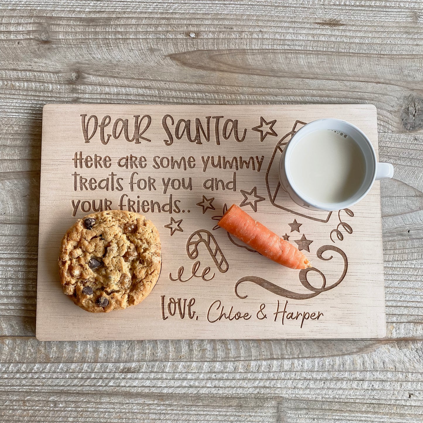 Santa Snack board,Wooden Christmas Ornaments,Christmas Ornaments Personalized,Christmas Name Ornament,Laser Cut Name,Christmas Ornament,Custom Xmas Decor,Christmas Ornaments,Gift Tag,Christmas Gift Tag