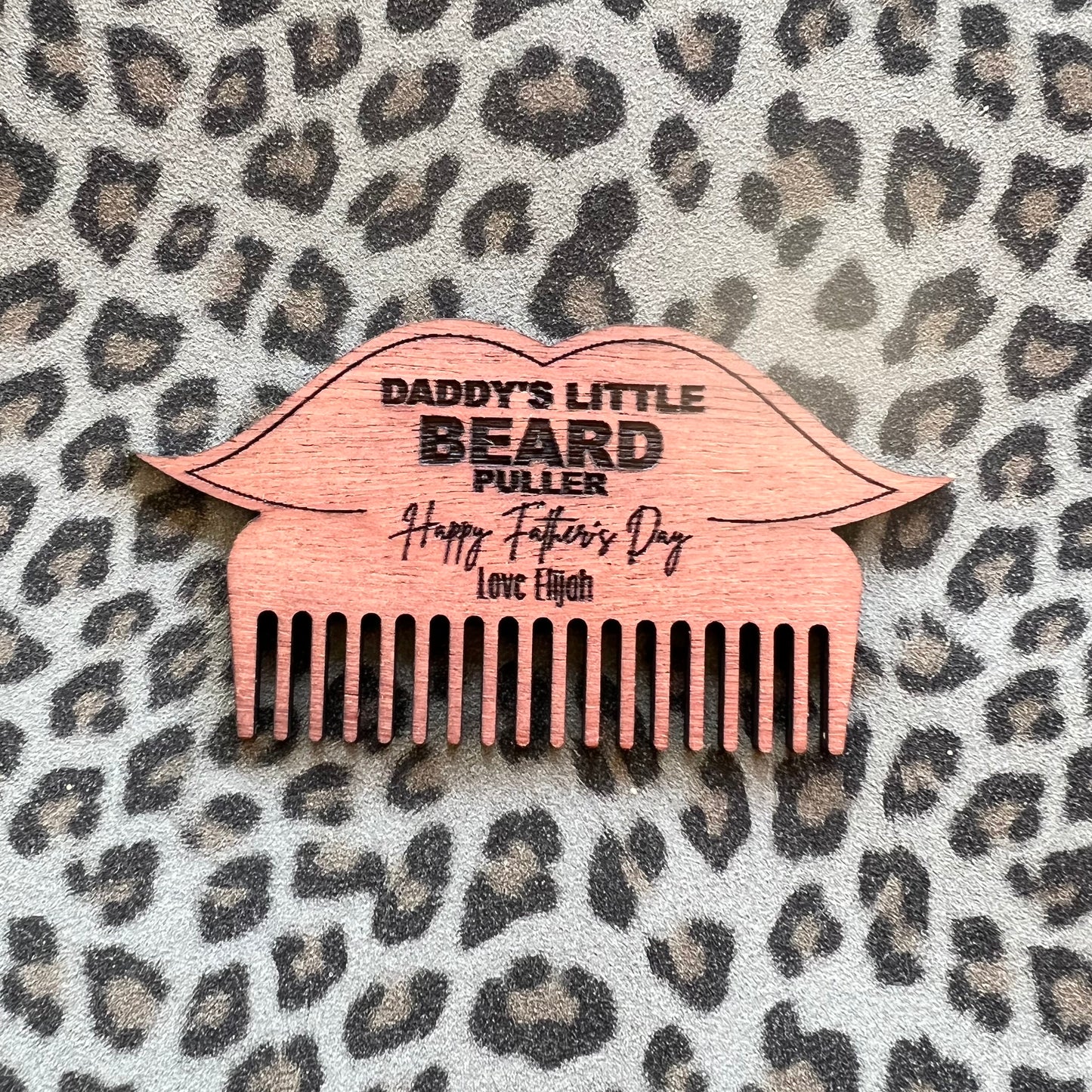 Personalised beard and moustache comb