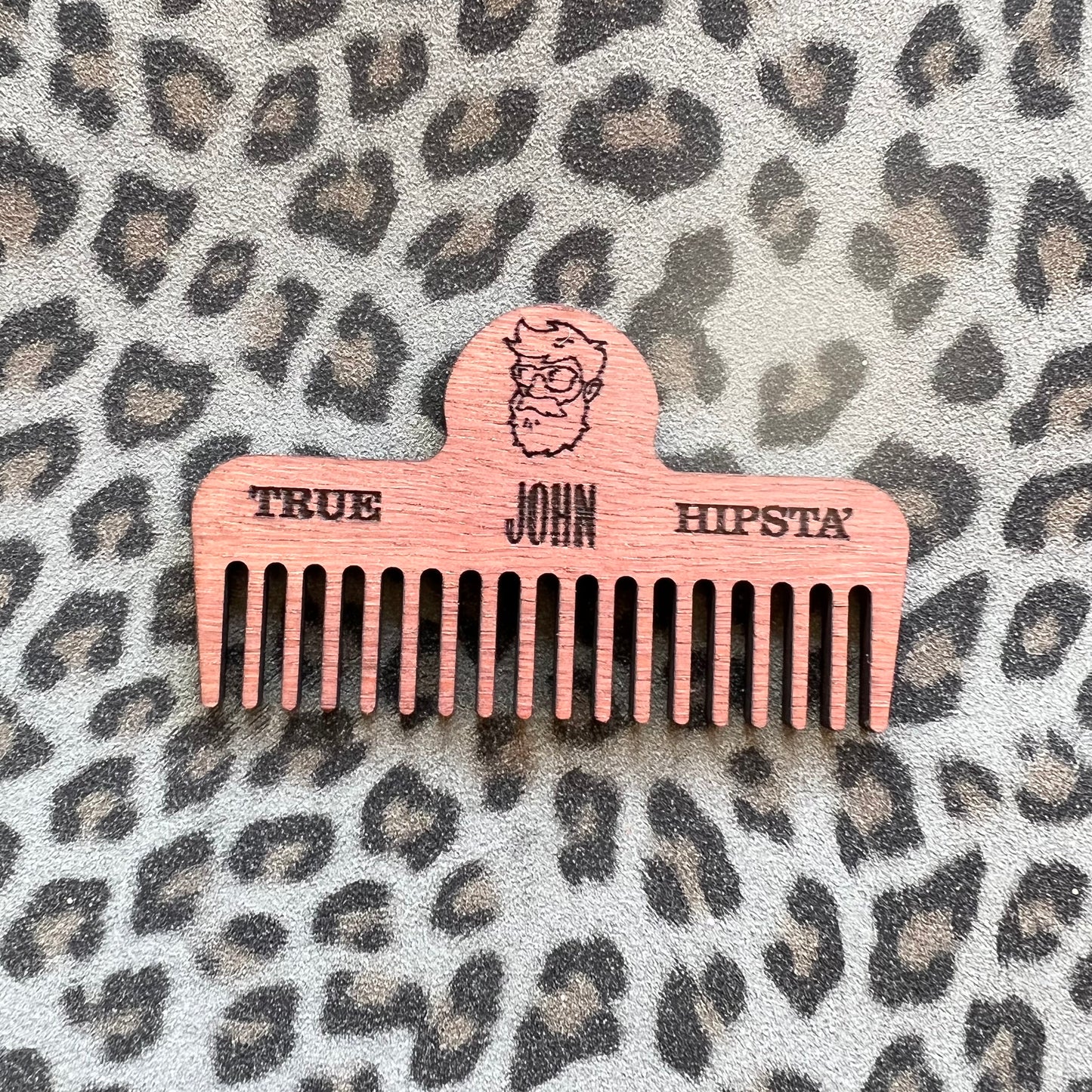 Personalised beard and moustache comb