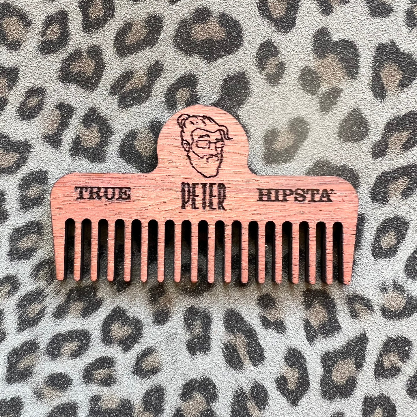 Personalised beard and moustache comb