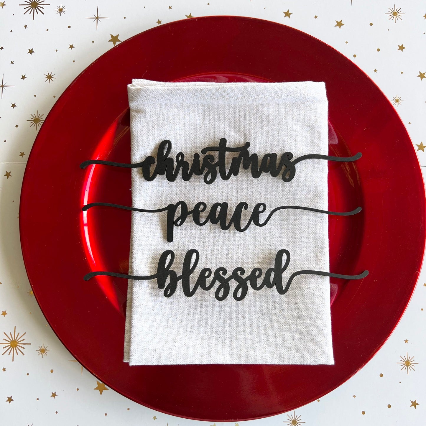 Christmas wood place cards | Christmas Place Setting Words | Wood Christmas Words | Place Cards Dinner | Christmas Place Setting