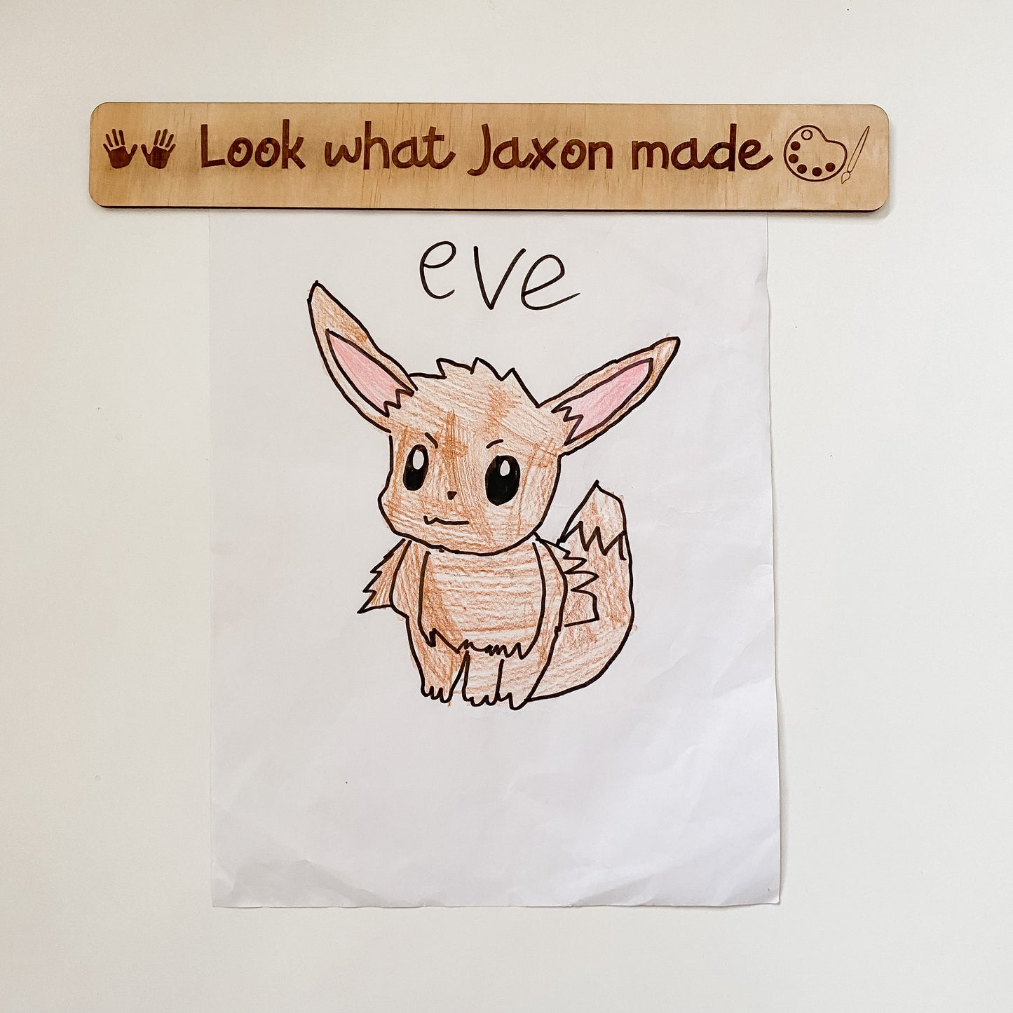 Kids Personalised Fridge Artwork Magnet Rectangle Look what I made