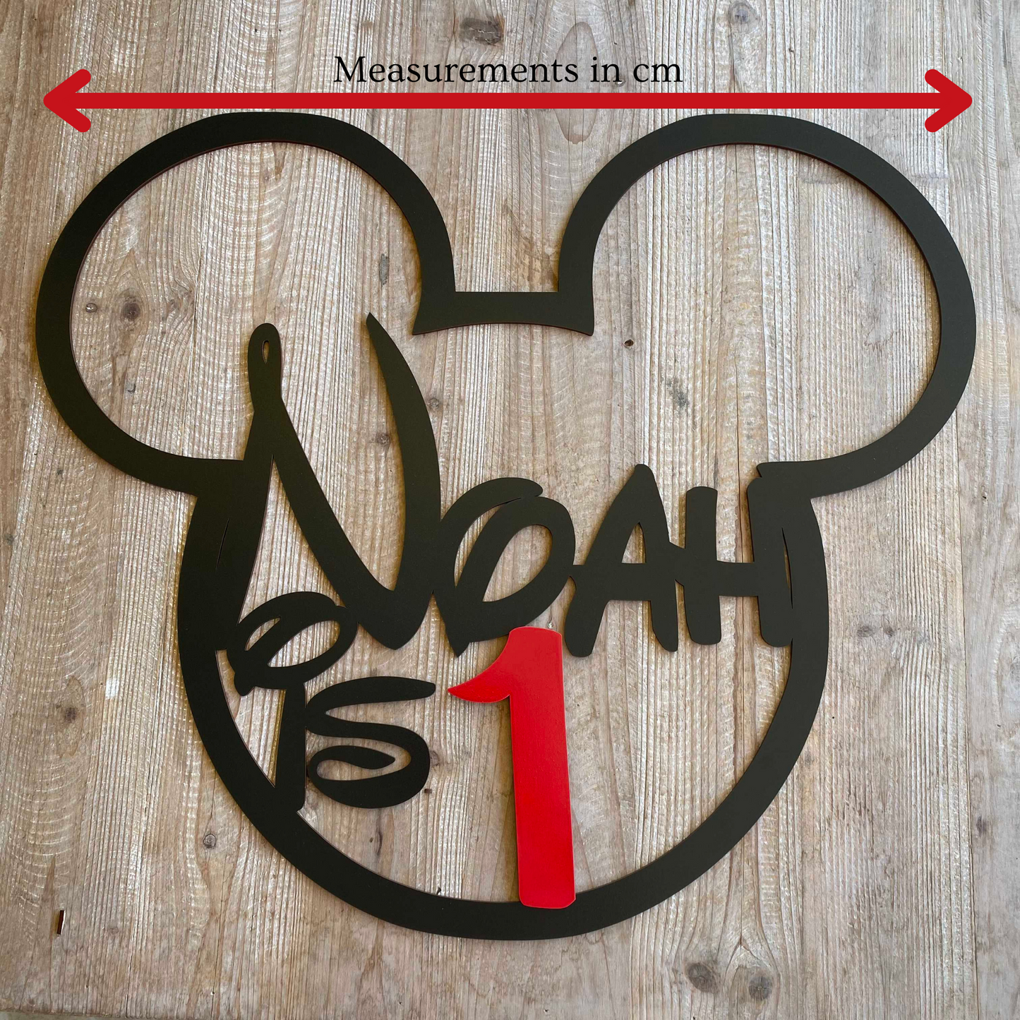 Mickey/ Minnie Birthday Sign wood Personalised