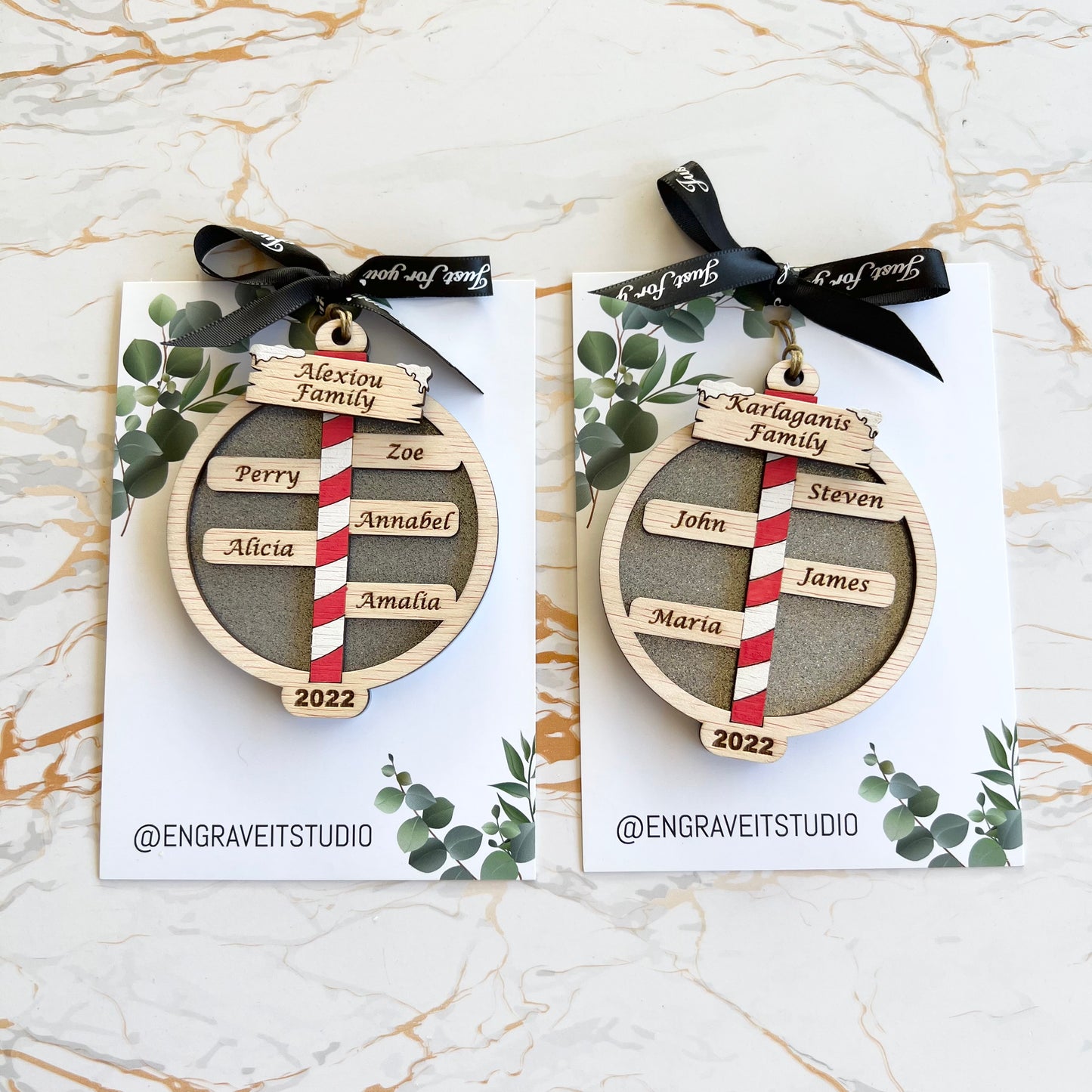 Family Personalised Christmas ornament