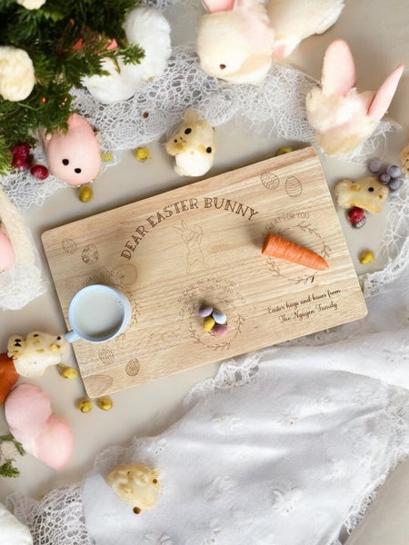 Double Sided Personalised Engraved Easter and Santa Wooden treat Board