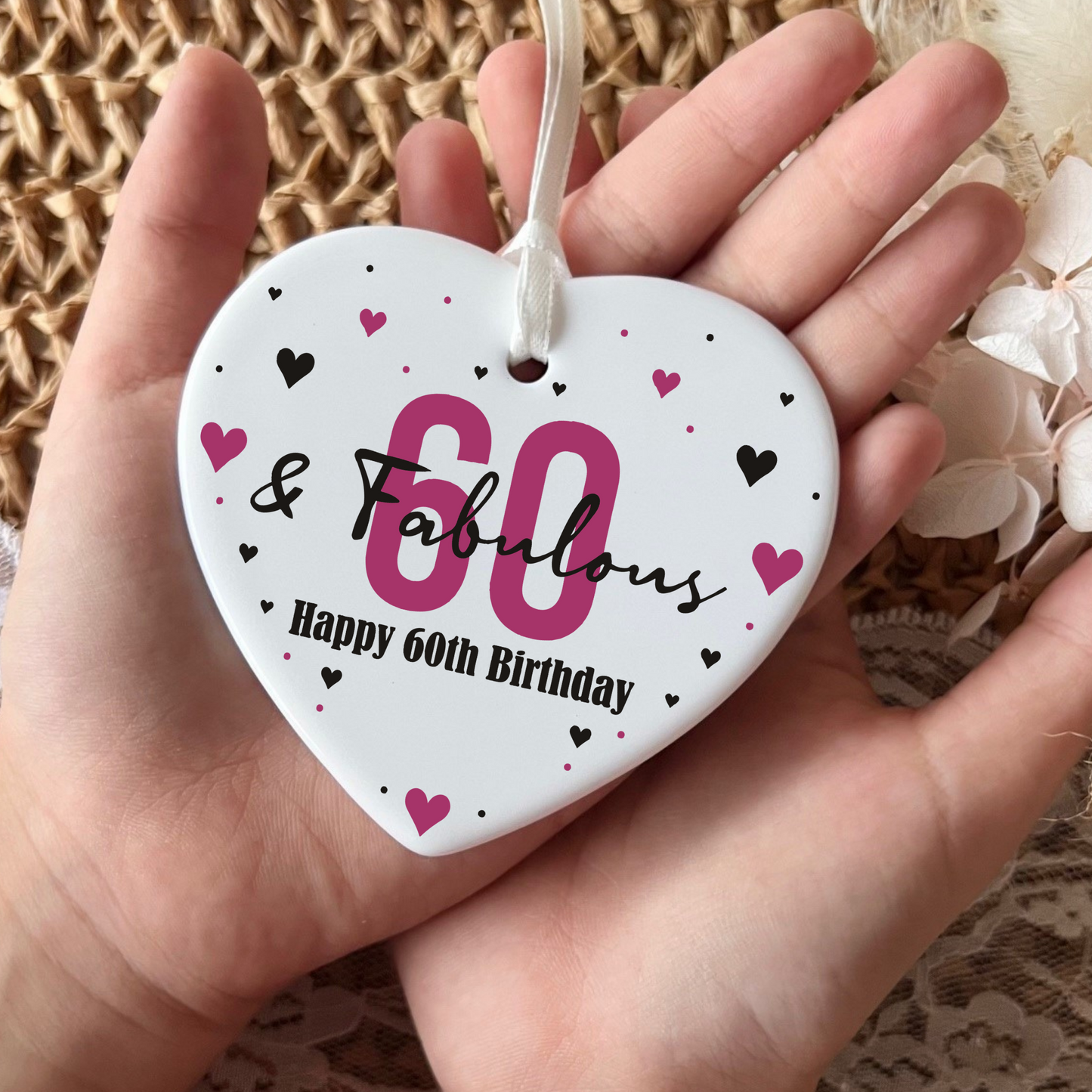 60th Birthday  
Ceramic Keepsake  
Heart-Shaped Gift  
Sixty Years  
Milestone Birthday  
Birthday Gifts  
Personalized Keepsake  
Anniversary Gift  
Celebration Gift  
Thoughtful Gesture  
Keepsake Memory  
Unique Gift Idea  
Cherished Keepsake