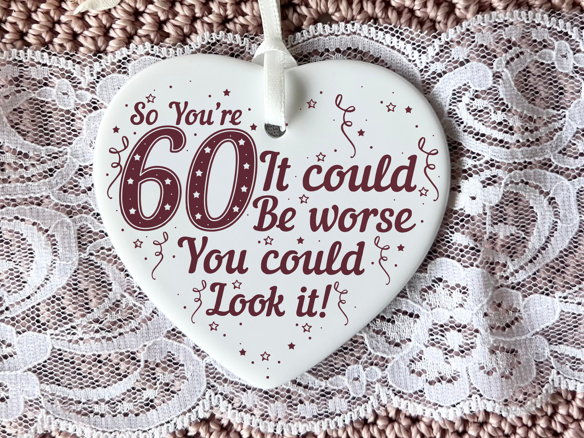 60th Birthday  
Ceramic Keepsake  
Heart-Shaped Gift  
Sixty Years  
Milestone Birthday  
Birthday Gifts  
Personalized Keepsake  
Anniversary Gift  
Celebration Gift  
Thoughtful Gesture  
Keepsake Memory  
Unique Gift Idea  
Cherished Keepsake