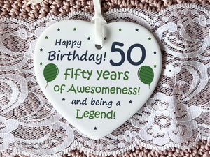 50th Birthday  
Ceramic Heart Keepsake  
Milestone Celebration  
Unique Gift Idea  
Personalized Keepsake  
Special Occasion Gift  
Heartfelt Present  
Cherished Memory  
Golden Jubilee  
Birthday Gifts  
Keepsake Ornament
50th
fifty