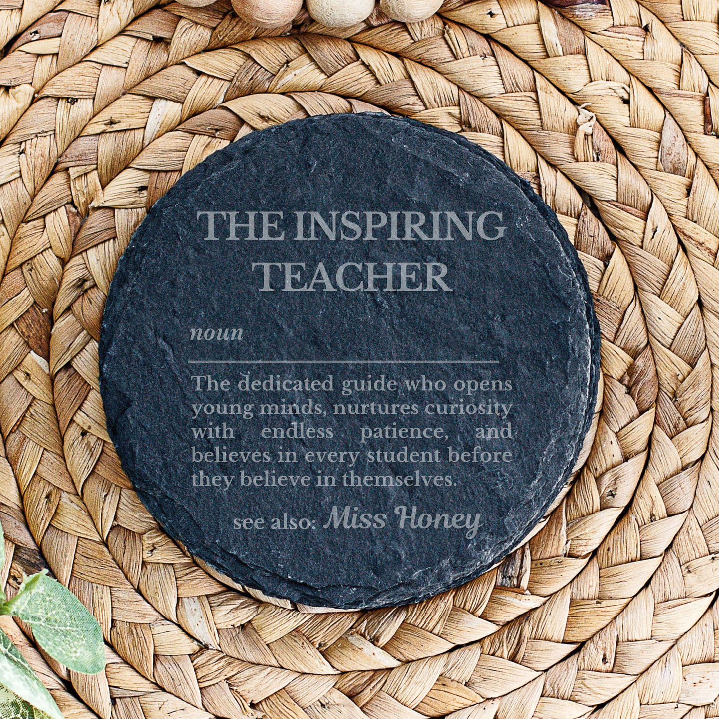 Personalised Teacher Definition Slate Plaque | Custom Educator & End of Year Gift