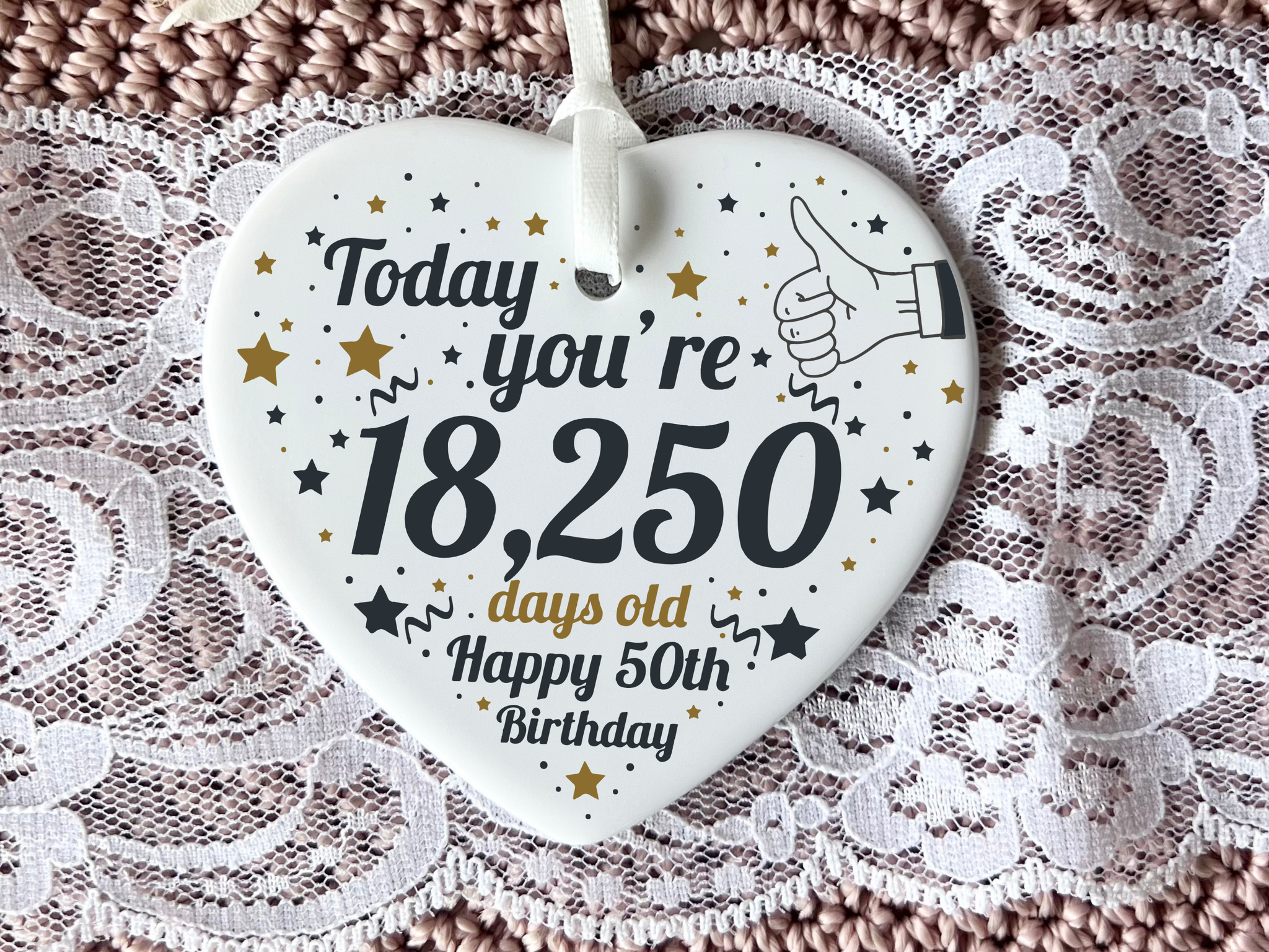 50th Birthday  
Ceramic Heart Keepsake  
Milestone Celebration  
Unique Gift Idea  
Personalized Keepsake  
Special Occasion Gift  
Heartfelt Present  
Cherished Memory  
Golden Jubilee  
Birthday Gifts  
Keepsake Ornament
50th
fifty