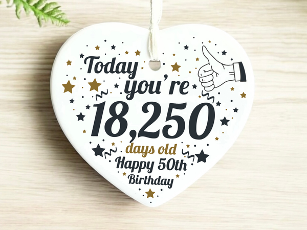 50th Birthday  
Ceramic Heart Keepsake  
Milestone Celebration  
Unique Gift Idea  
Personalized Keepsake  
Special Occasion Gift  
Heartfelt Present  
Cherished Memory  
Golden Jubilee  
Birthday Gifts  
Keepsake Ornament
50th
fifty