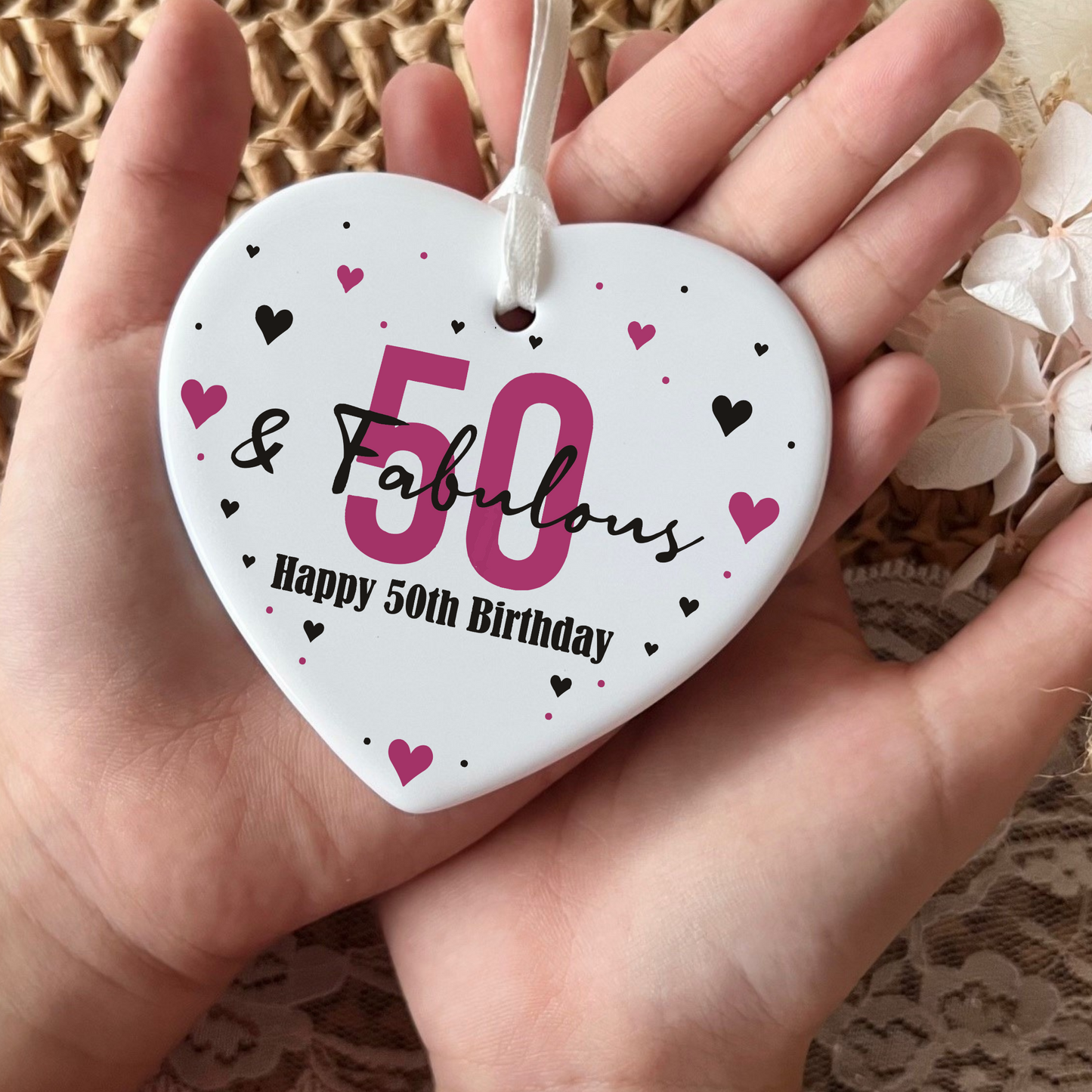 50th Birthday  
Ceramic Heart Keepsake  
Milestone Celebration  
Unique Gift Idea  
Personalized Keepsake  
Special Occasion Gift  
Heartfelt Present  
Cherished Memory  
Golden Jubilee  
Birthday Gifts  
Keepsake Ornament
50th
fifty