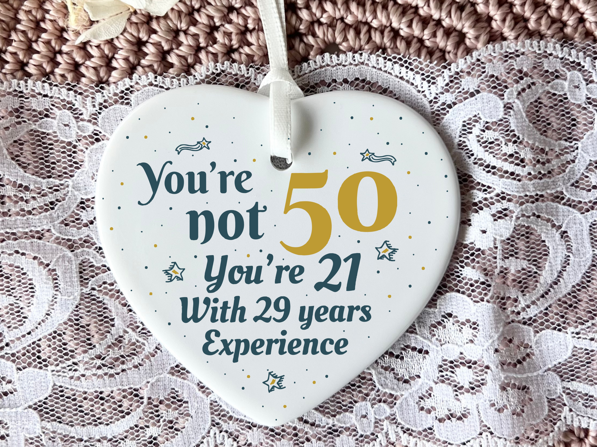 50th Birthday  
Ceramic Heart Keepsake  
Milestone Celebration  
Unique Gift Idea  
Personalized Keepsake  
Special Occasion Gift  
Heartfelt Present  
Cherished Memory  
Golden Jubilee  
Birthday Gifts  
Keepsake Ornament
50th
fifty