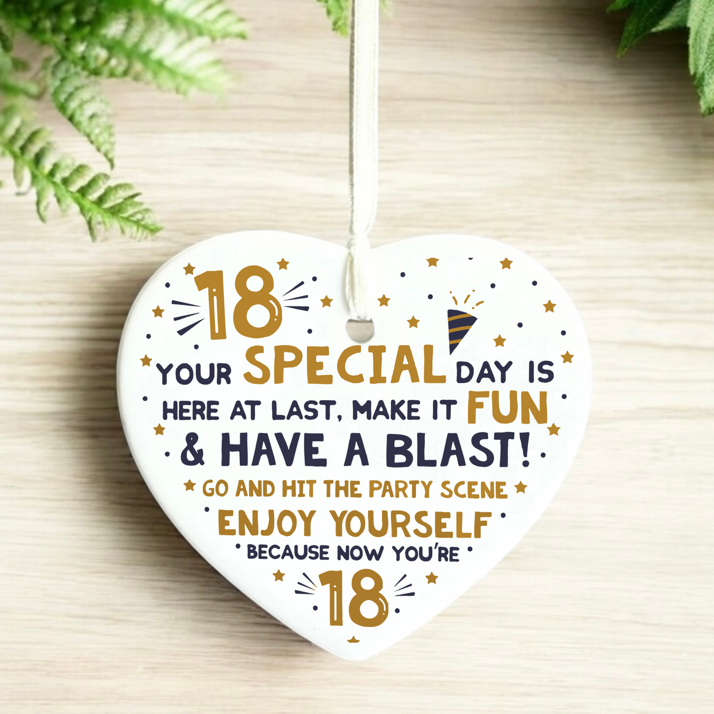 18th, 18th birthday, 18th birthday gift, 18th gift for her, 18th keepsake, birthday ,gift for her, keepsake, personalised ceramic heart