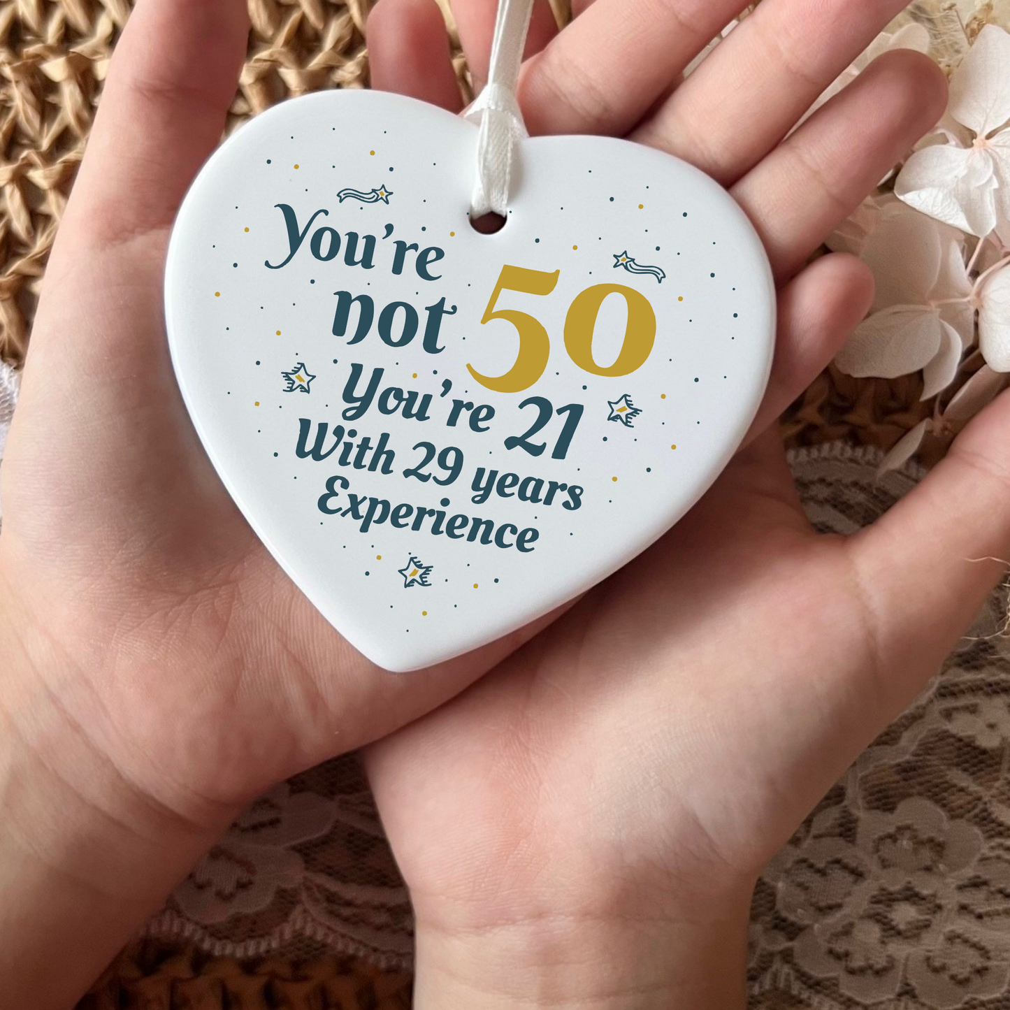 50th Birthday  
Ceramic Heart Keepsake  
Milestone Celebration  
Unique Gift Idea  
Personalized Keepsake  
Special Occasion Gift  
Heartfelt Present  
Cherished Memory  
Golden Jubilee  
Birthday Gifts  
Keepsake Ornament
50th
fifty