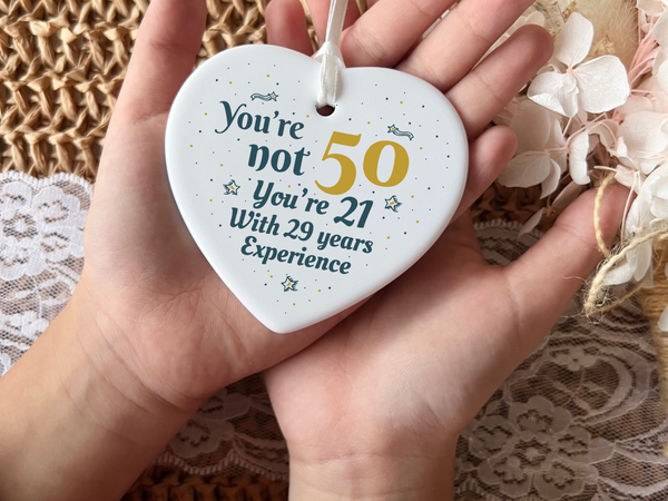 50th Birthday  
Ceramic Heart Keepsake  
Milestone Celebration  
Unique Gift Idea  
Personalized Keepsake  
Special Occasion Gift  
Heartfelt Present  
Cherished Memory  
Golden Jubilee  
Birthday Gifts  
Keepsake Ornament
50th
fifty