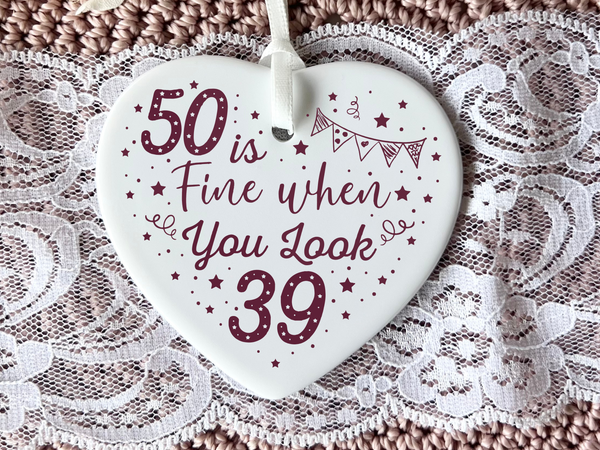 50th Birthday  
Ceramic Heart Keepsake  
Milestone Celebration  
Unique Gift Idea  
Personalized Keepsake  
Special Occasion Gift  
Heartfelt Present  
Cherished Memory  
Golden Jubilee  
Birthday Gifts  
Keepsake Ornament
50th
fifty