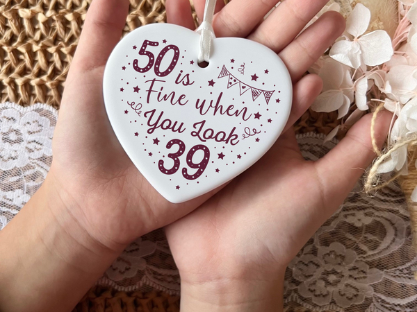 50th Birthday  
Ceramic Heart Keepsake  
Milestone Celebration  
Unique Gift Idea  
Personalized Keepsake  
Special Occasion Gift  
Heartfelt Present  
Cherished Memory  
Golden Jubilee  
Birthday Gifts  
Keepsake Ornament
50th
fifty