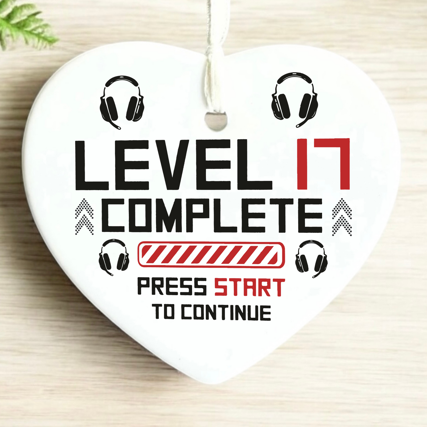 17th Birthday  
Ceramic Heart  
Unique Keepsake  
Special Gift  
Gamer Gift  
Milestone Celebration  
Personalized Keepsake  
Fun Birthday Gift  
Gaming Enthusiast  
Heart-Shaped Ornament