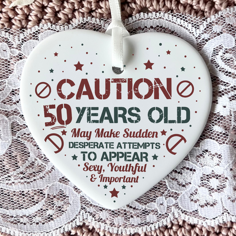 50th Birthday  
Ceramic Heart Keepsake  
Milestone Celebration  
Unique Gift Idea  
Personalized Keepsake  
Special Occasion Gift  
Heartfelt Present  
Cherished Memory  
Golden Jubilee  
Birthday Gifts  
Keepsake Ornament
50th
fifty