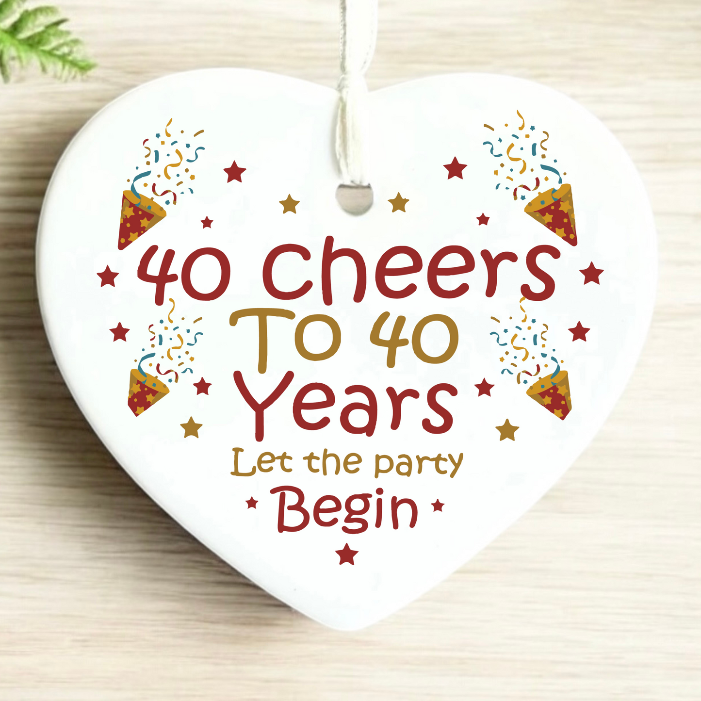 40th Birthday
Ceramic Keepsake
Funny Heart Gift
Forty
Birthday Gifts
Milestone Celebration
Unique Gift Ideas
Humorous Keepsake
Special Occasion
Heart-Shaped Ornament