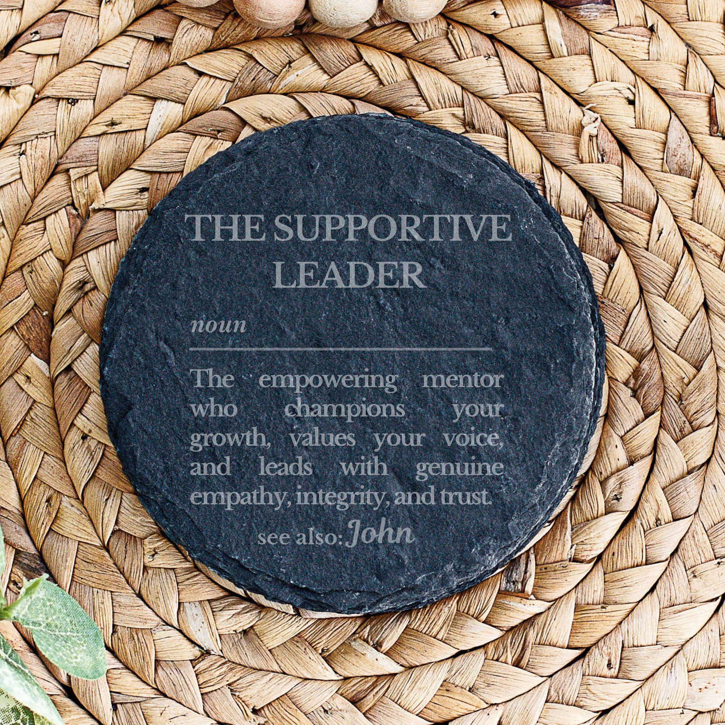 Personalised Leader Slate Plaque | Custom Boss & Manager Appreciation Gift