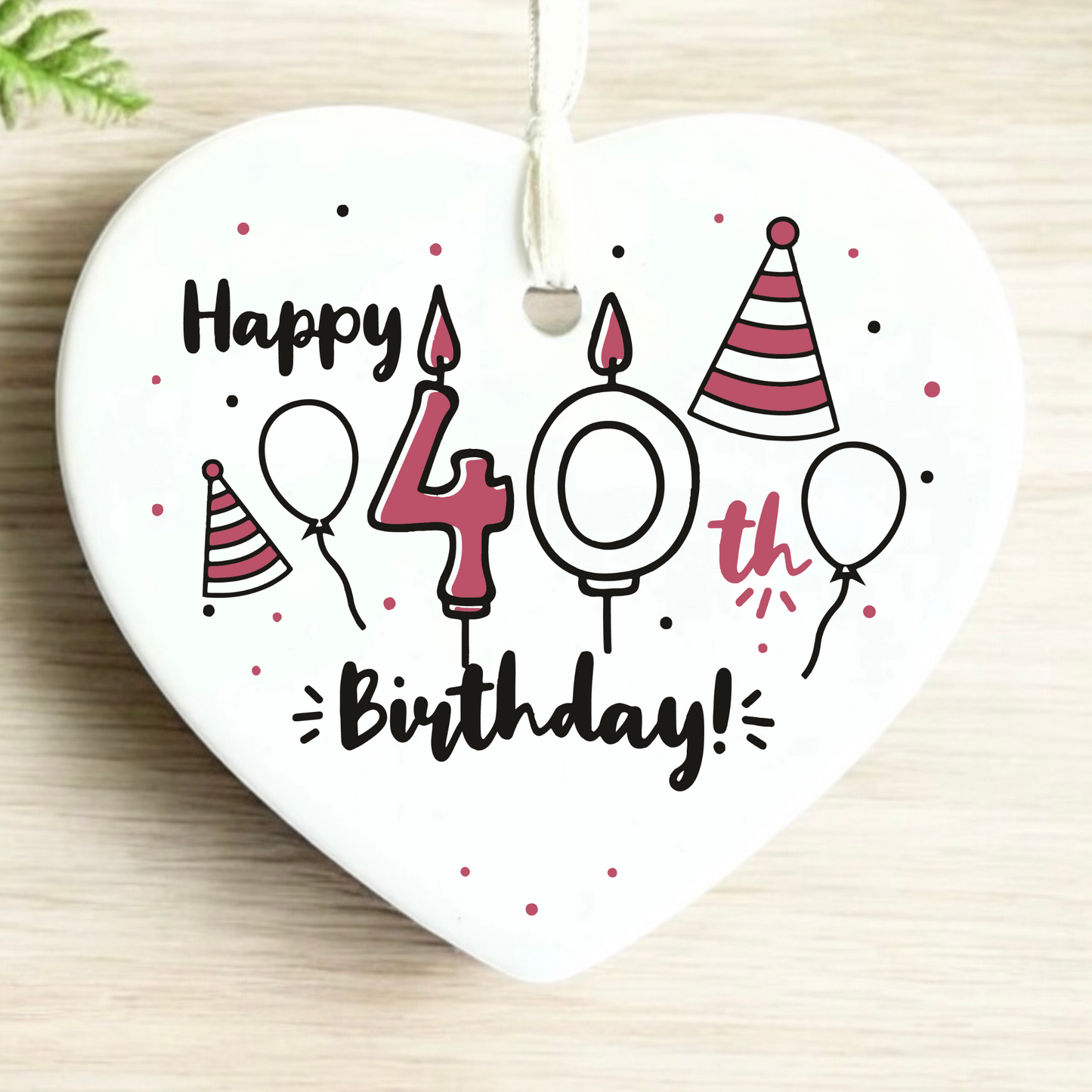 40th Birthday
Ceramic Keepsake
Funny Heart Gift
Forty
Birthday Gifts
Milestone Celebration
Unique Gift Ideas
Humorous Keepsake
Special Occasion
Heart-Shaped Ornament