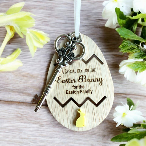 Easter Bunny Magic Key Personalised Engraved Keepsake