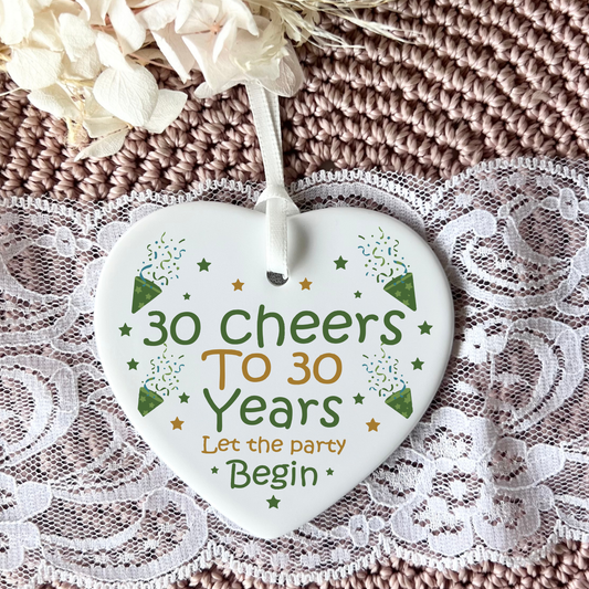 30th Birthday Gift
Funny Keepsake
Ceramic Heart
Milestone Birthday
Thirty Celebration
Unique Gift Idea
Birthday Humour
Memorable Keepsake
Heartfelt Present
Special Occasion Gift