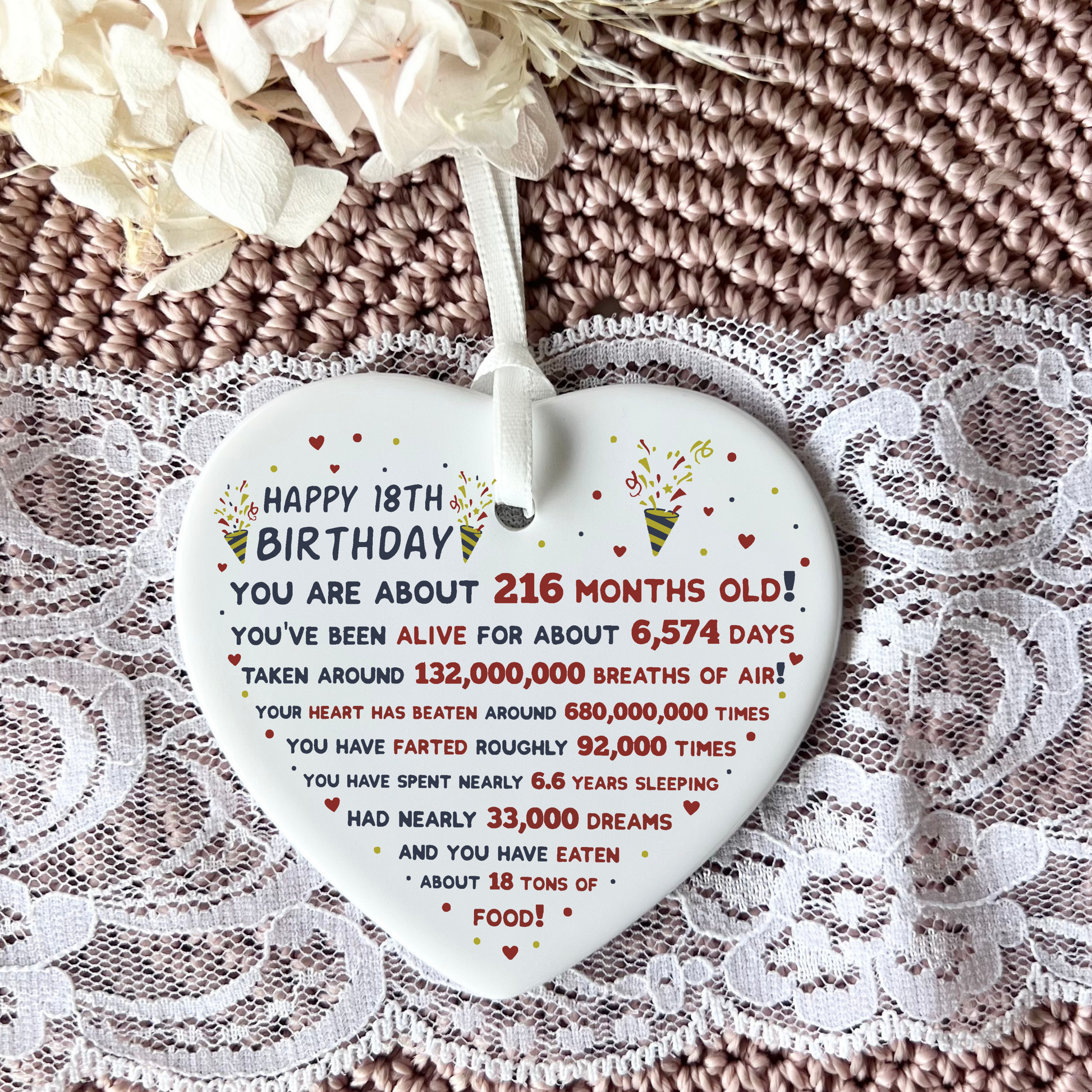 18th birthday gifts
18th 
eighteen
18th birthday
gifts for 18th
ceramic heart 
keepsake
