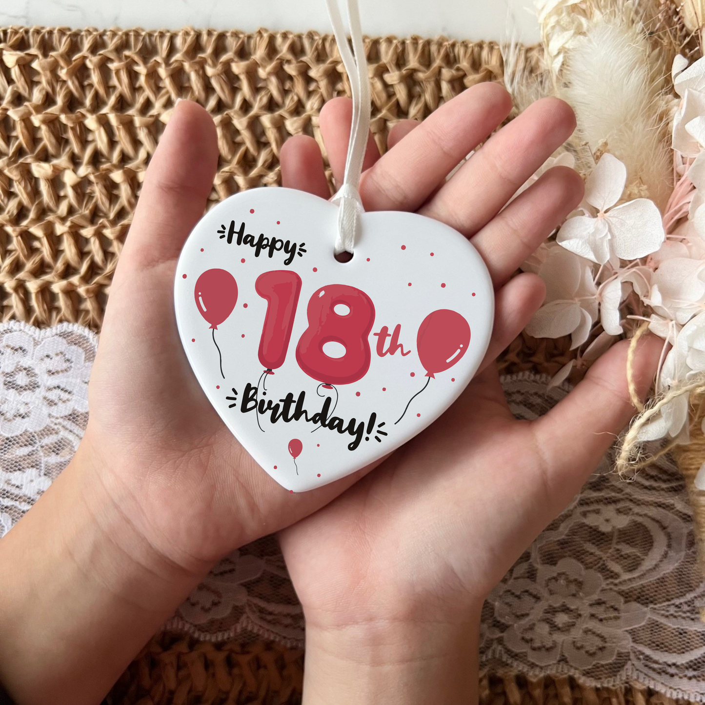 18th birthday
gifts for 18th
18
eighteen
18th gift
gift for her
gift for him
keepsake heart
birthday