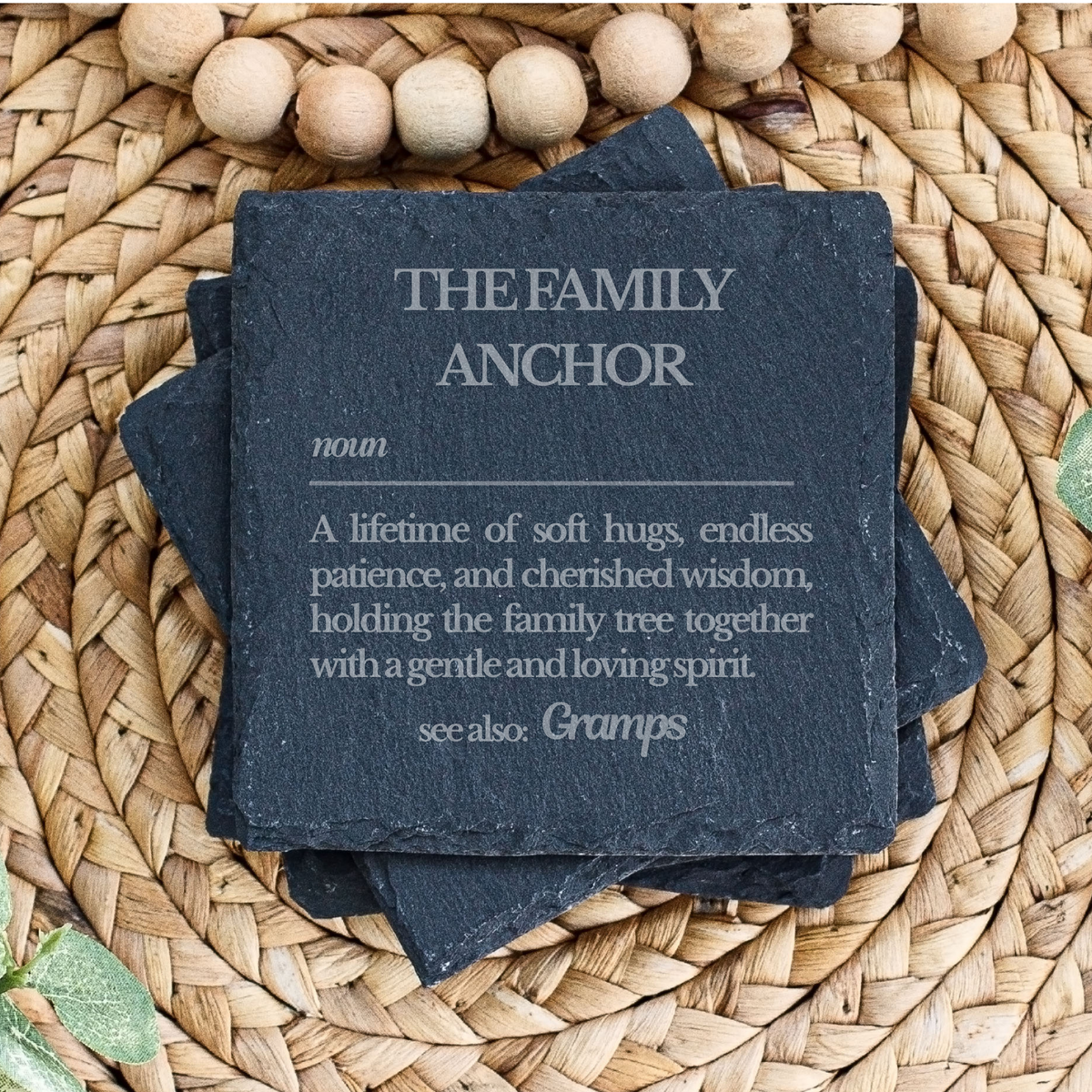 Personalised Grandfather Slate Plaque | Custom Pop & Family Gift