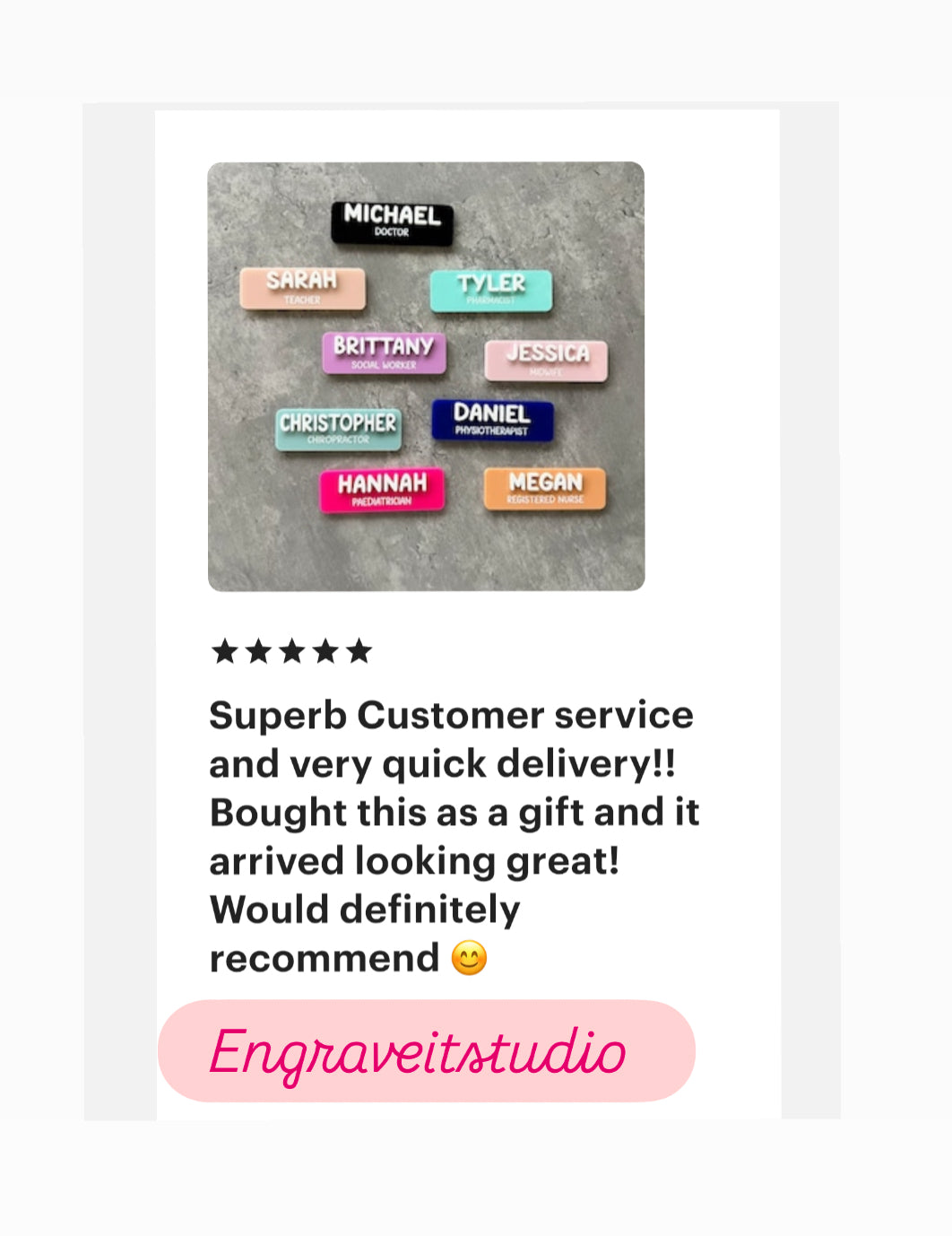 Personalised 3D Name Badges