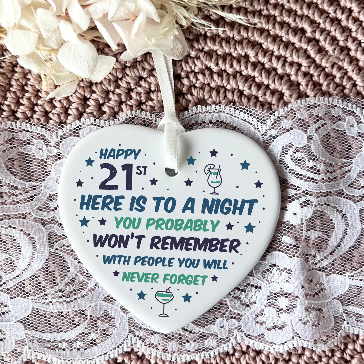 21st birthday
21st
gifts for 21st
ceramic heart 
21st birthday keepsake