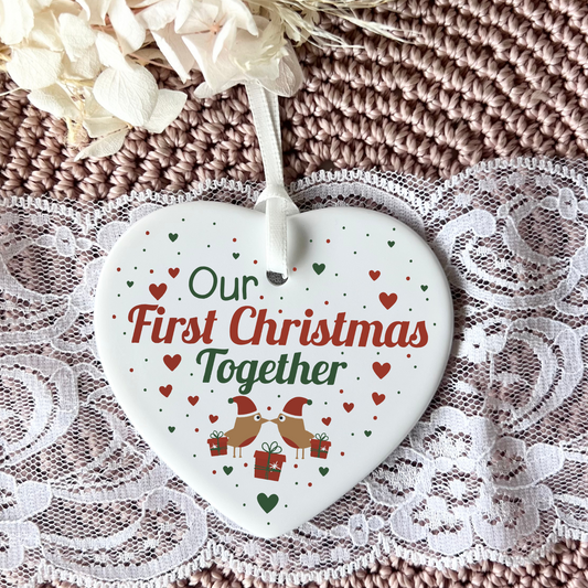 First Christmas in our New Home Ceramic Keepsake | Gift idea for new home owners 