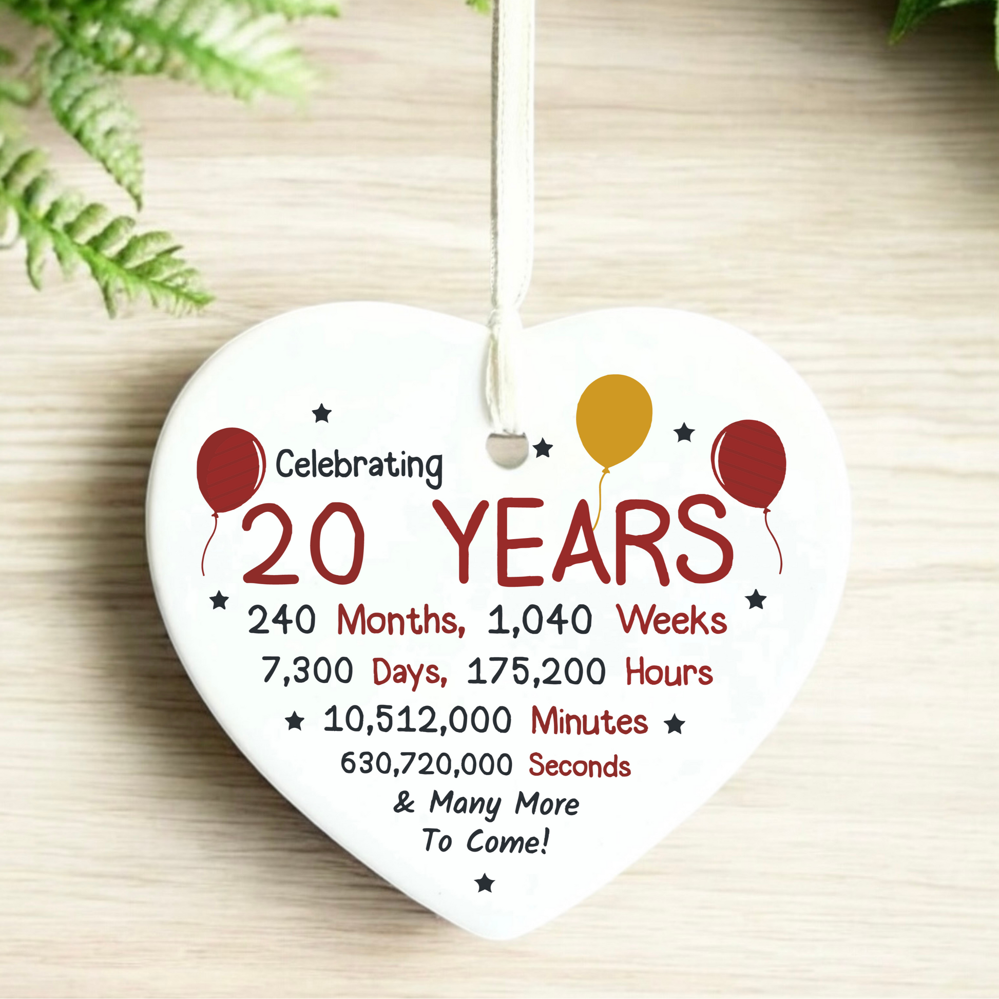 20th Birthday
20th
gifts for 20th
ceramic heart