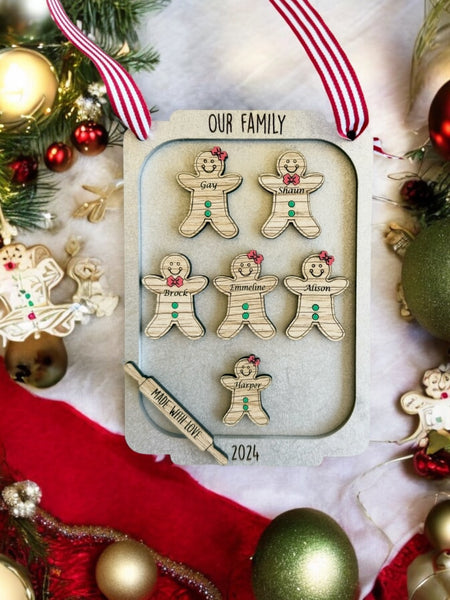 Family Christmas Gingerbread ornament cooking pan