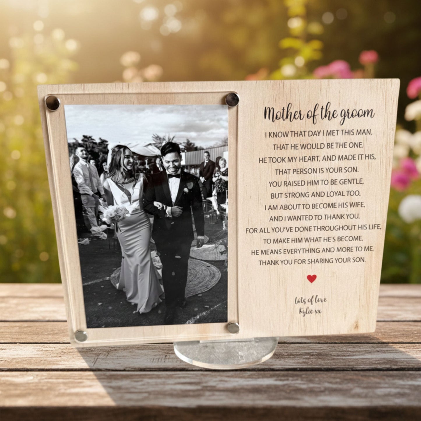 personalised gifts, custom gifts, custom frame, Bride frame, Wedding day, Wood frame, Wedding frame, Special Day, Wedding plaque, Mother of the groom, mother in law, Mother of Groom gift, wedding keepsake