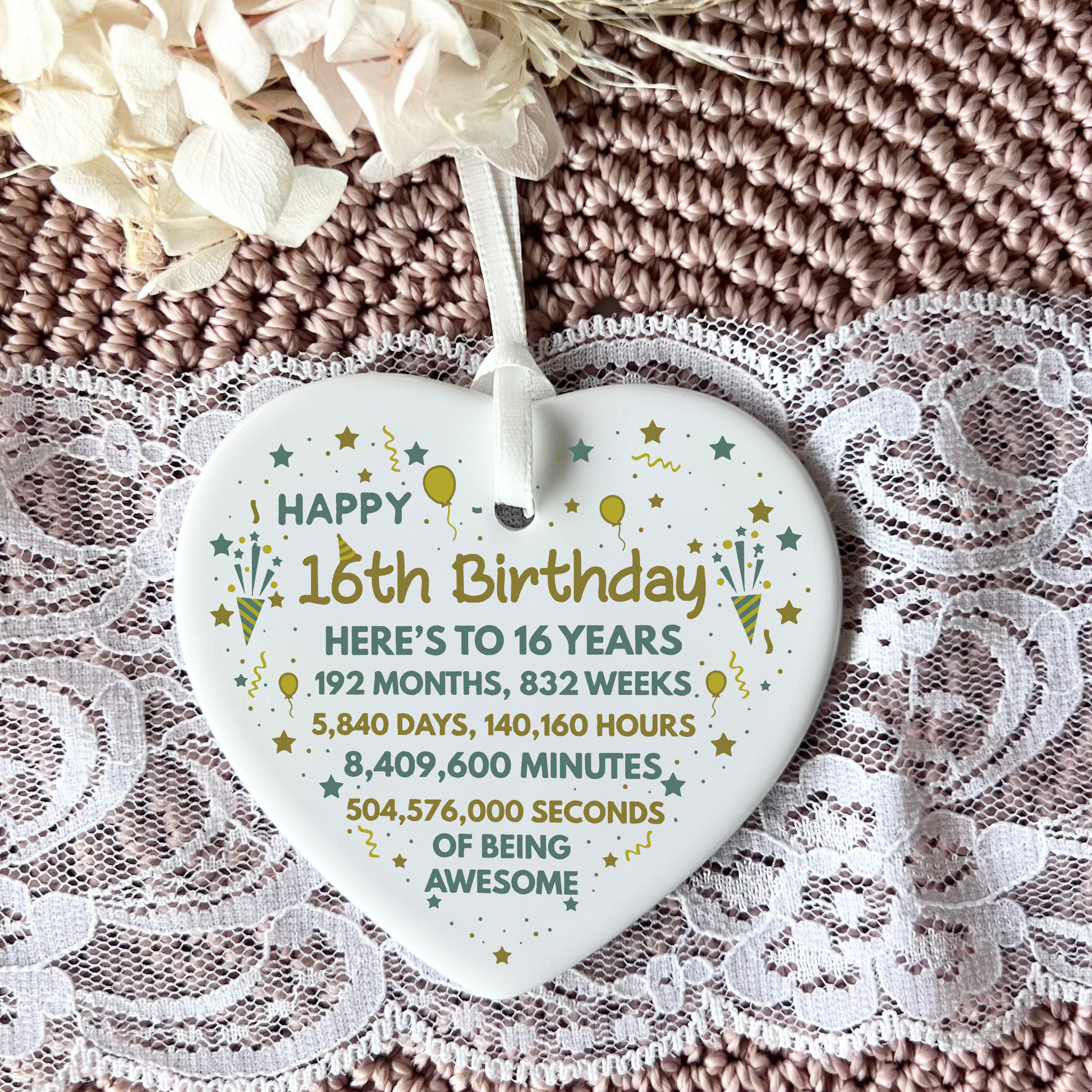 16th birthday
16th gifts
gifts for 16th birthday
16th ceramic hearts