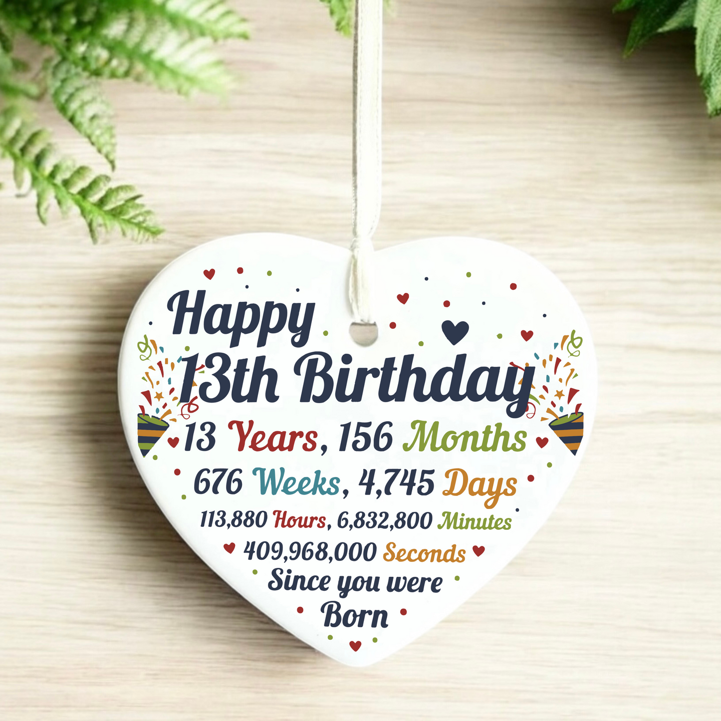 13th birthday
13th gifts
gifts for 13th birthday
13th ceramic hearts