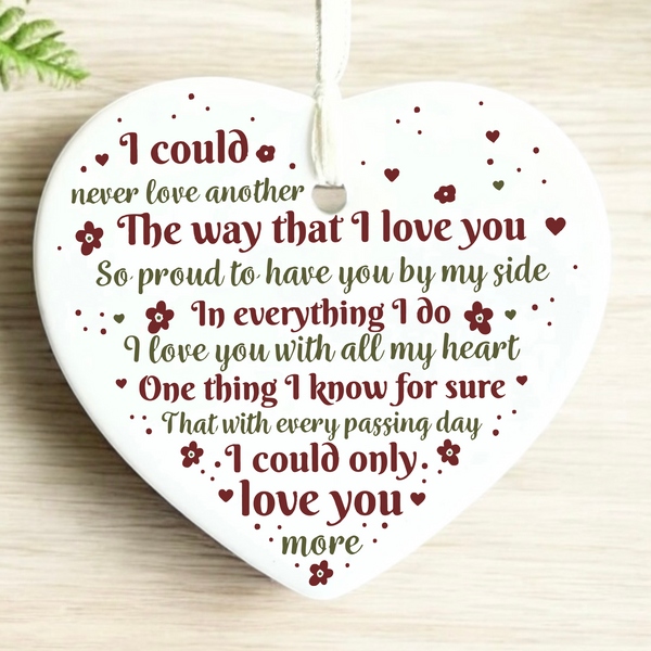 Love Quote Keepsake, Ceramic Heart Gift, Valentine's Day Present, Gifts for Loved Ones, Boyfriend Gift, Girlfriend Gift, Anniversary Keepsake, Wedding Gift Idea, Romantic Heart Decor, Personalized Love Quote, Unique Valentine's Gift, Sentimental Keepsake, Heartfelt Gift for Couples, Custom Ceramic Heart, Love Token for Him/Her, Special Occasion Gift, Cherished Memories, Engraved Heart Keepsake, Relationship Milestone Gift, Thoughtful Gift for Partner