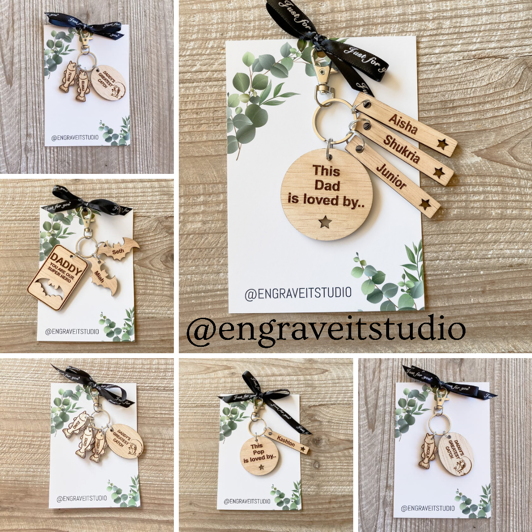 Personalised This Daddy is loved by.. key ring