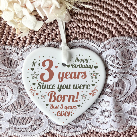 3rd Birthday
3rd
Gifts for 3rd Birthday
Happy 3rd Birthday
Heart Keepsake Milestone