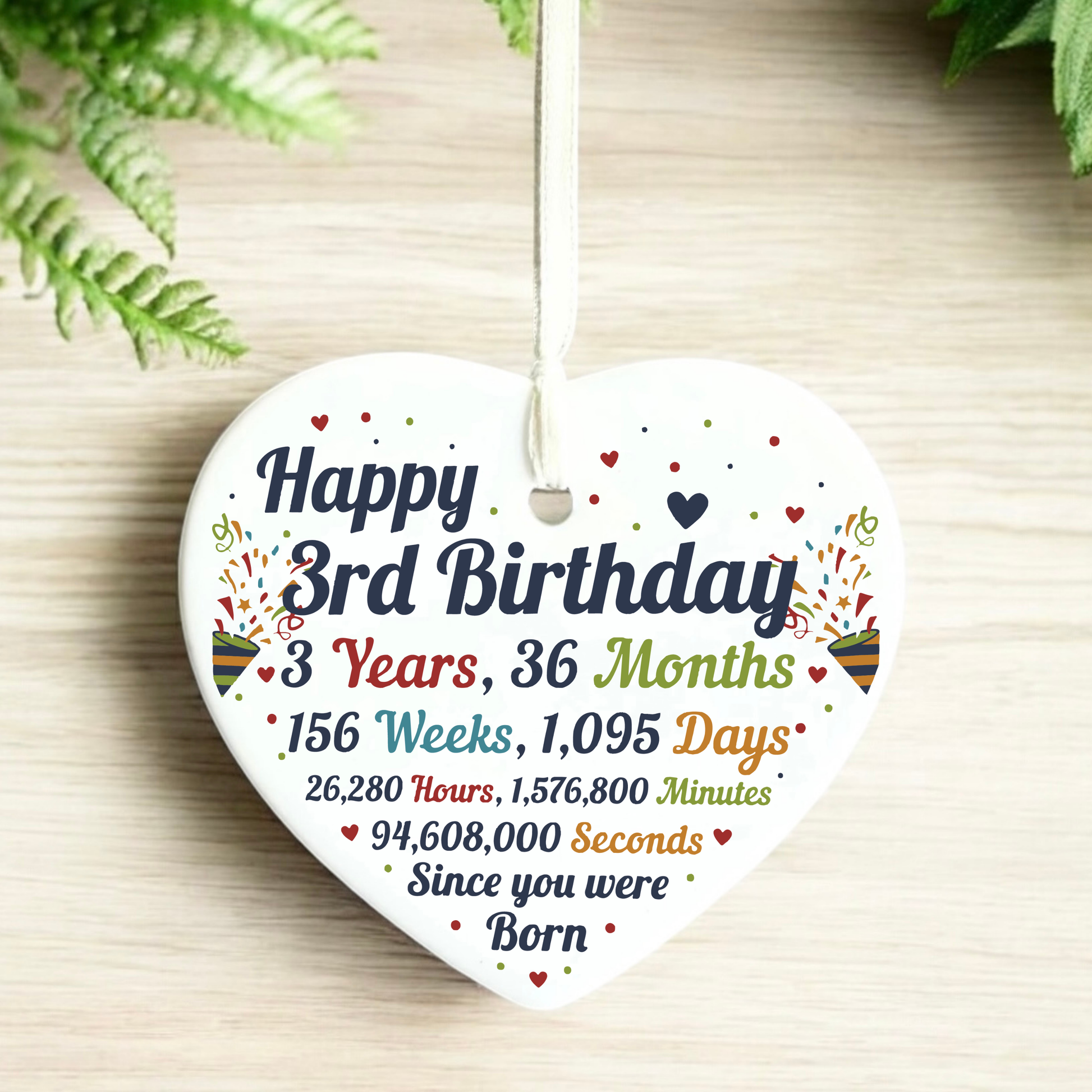 3rd Birthday
3rd
Gifts for 3rd Birthday
Happy 3rd Birthday
Heart Keepsake Milestone