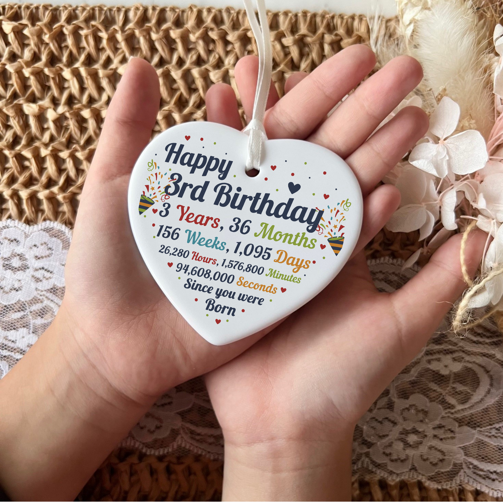 3rd Birthday
3rd
Gifts for 3rd Birthday
Happy 3rd Birthday
Heart Keepsake Milestone