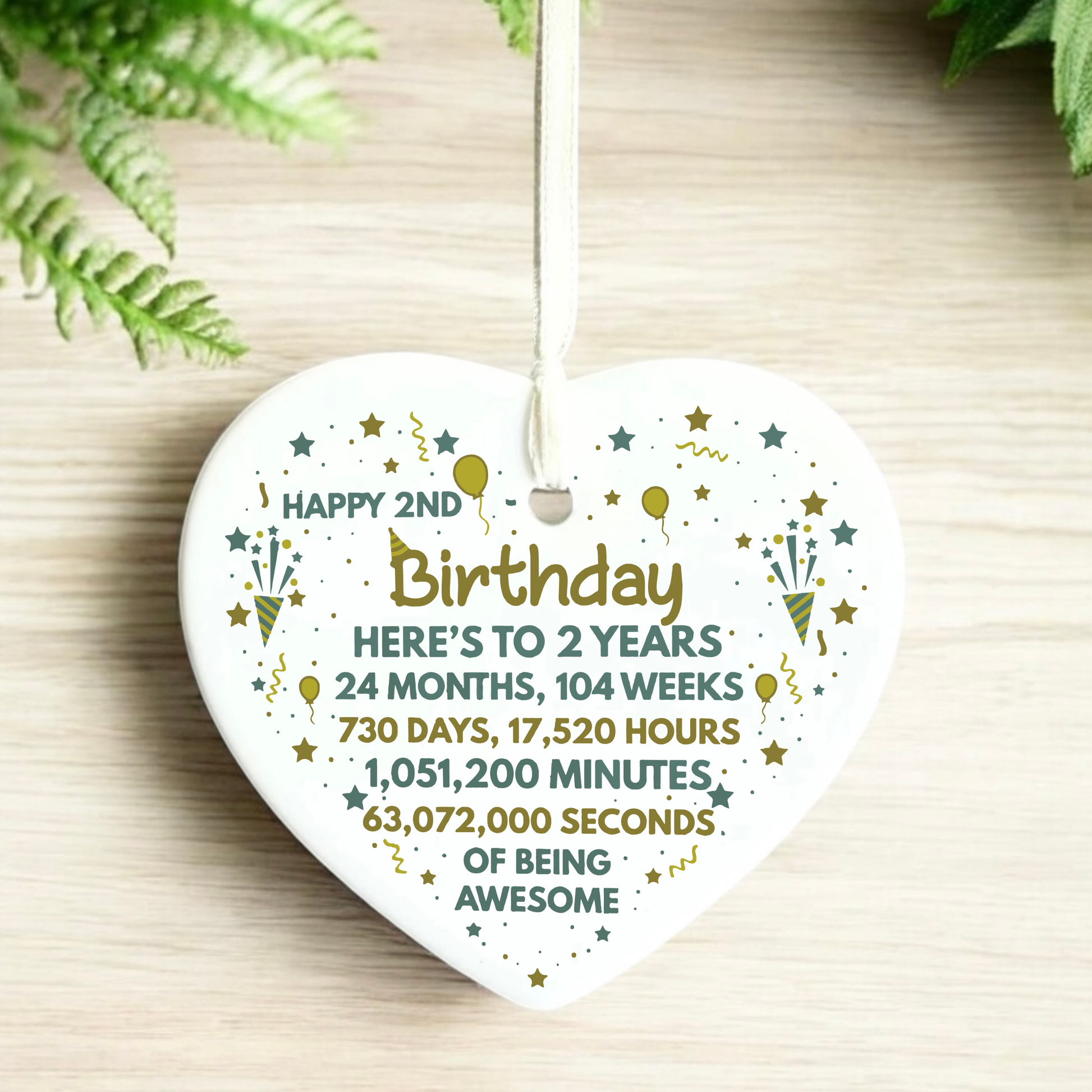 2nd Birthday
2nd
Gifts ideas for 2nd Birthday
second
heart keepsake