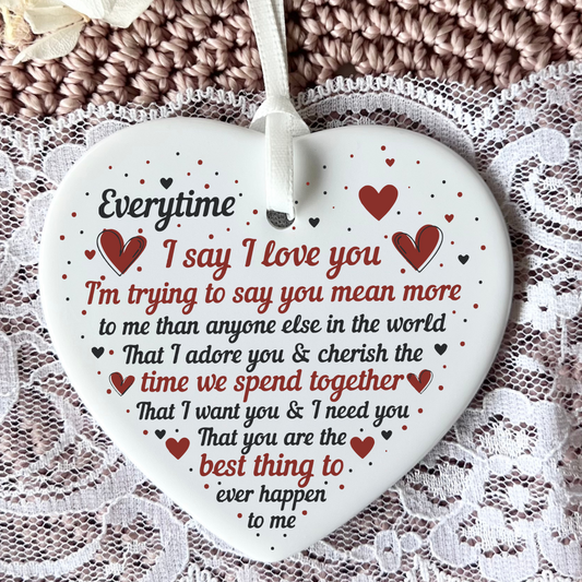 Love Quote Keepsake, Ceramic Heart Gift, Valentine's Day Present, Gifts for Loved Ones, Boyfriend Gift, Girlfriend Gift, Anniversary Keepsake, Wedding Gift Idea, Romantic Heart Decor, Personalized Love Quote, Unique Valentine's Gift, Sentimental Keepsake, Heartfelt Gift for Couples, Custom Ceramic Heart, Love Token for Him/Her, Special Occasion Gift, Cherished Memories, Engraved Heart Keepsake, Relationship Milestone Gift, Thoughtful Gift for Partner