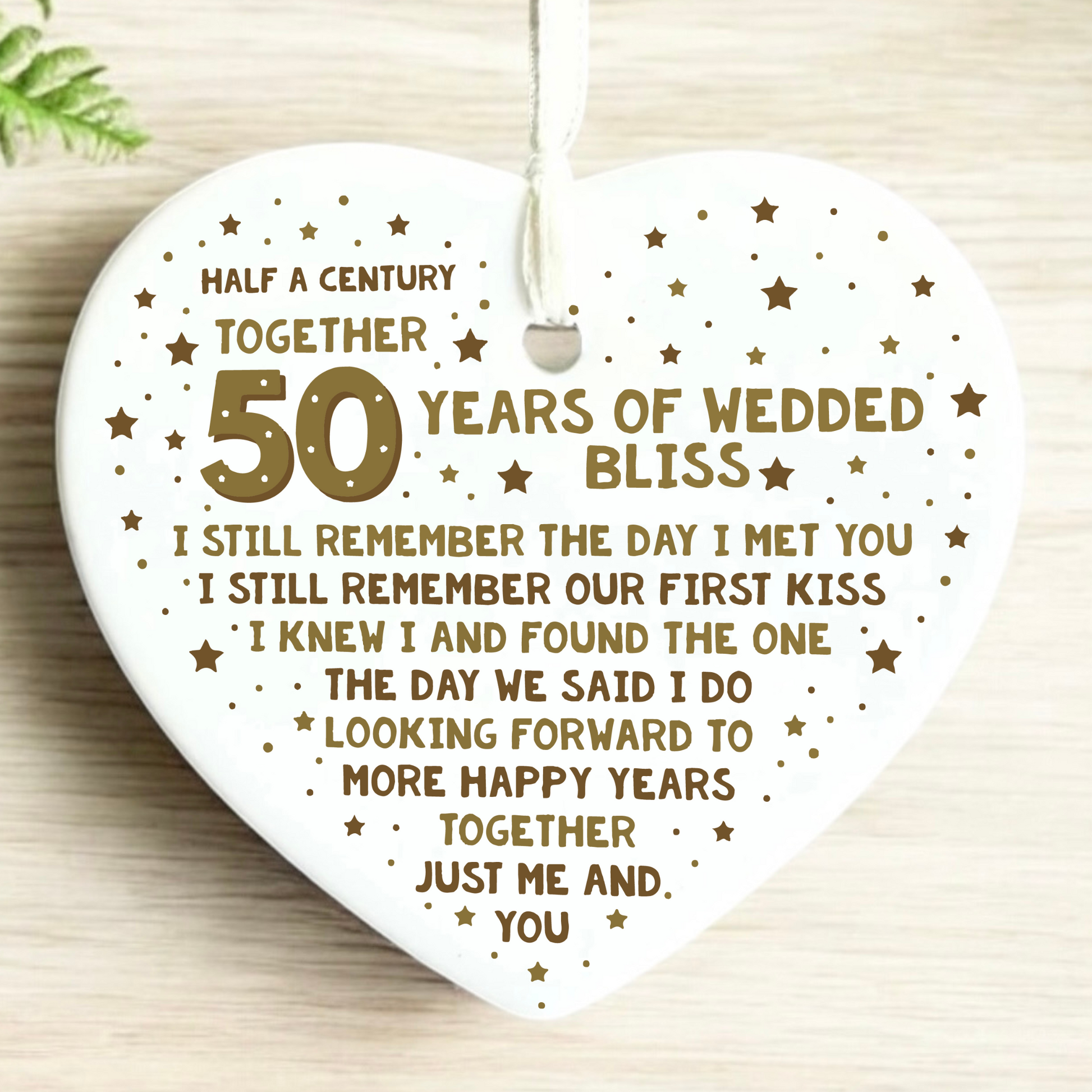 50th Anniversary Keepsake, Ceramic Heart Gift, Anniversary Gift, Wedding Anniversary Celebration, Milestone Anniversary Gift, Unique Gift Idea for Anniversary, Golden Anniversary Keepsake, Heartfelt 50th Anniversary Present, Sentimental Gift for Couples, Personalized Ceramic Heart, Commemorative Gift, Special Milestone Gift, Cherished 50th Anniversary Token, Love Celebration Keepsake, Engraved Heart for Anniversary, Romantic Gift Idea